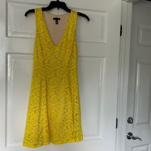 Beautiful yellow stretch lace Aqua dress